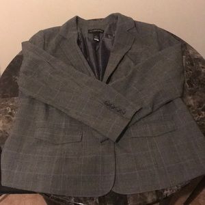 Lane Bryant plaid suit jacket